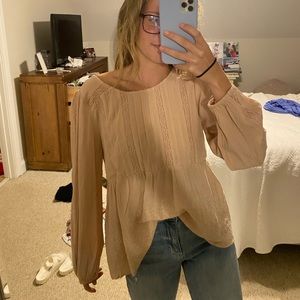 Along Sleeve American Eagle Top